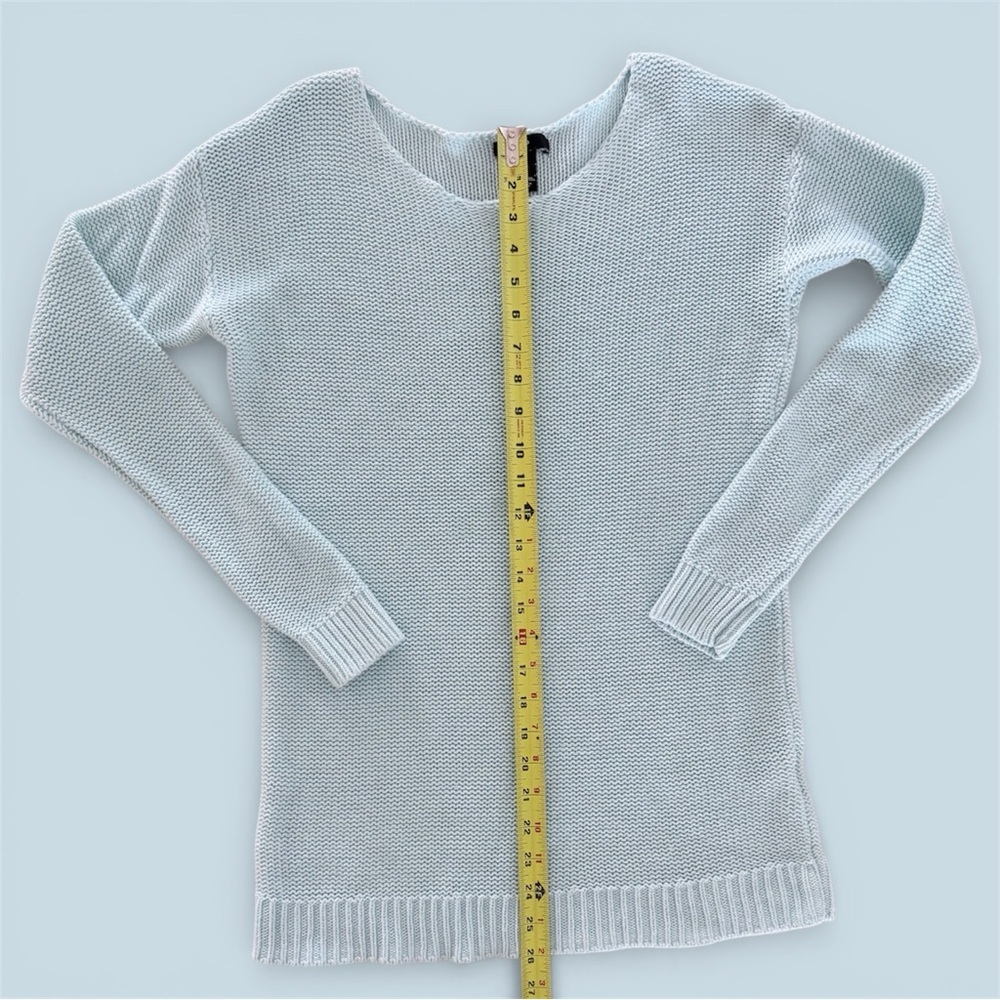 Gap Mint Aqua Knit Pullover Sweater, Women’s Small Long Sleeve Beachy Chunky - Picture 3 of 6
